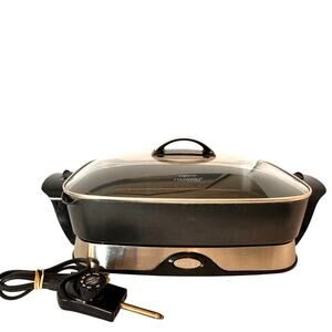 Presto 16" Fold Away Non-Stick Electric Skillet with Tempered Glass Lid